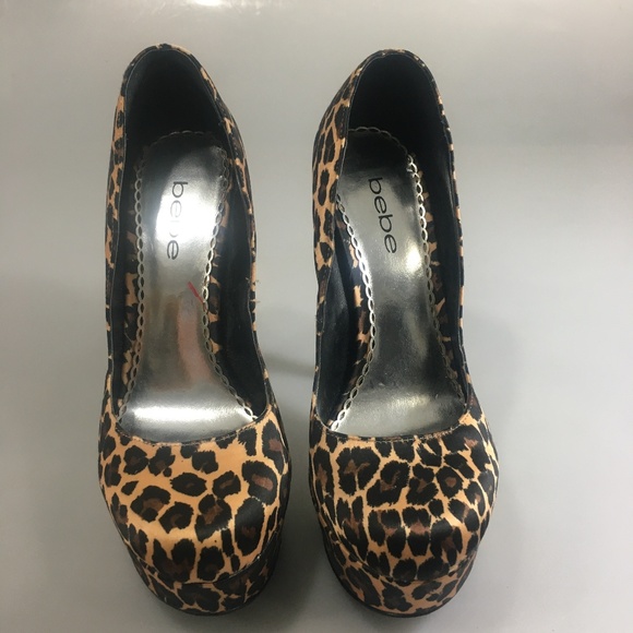 bebe 8M Animal Print Platform Stiletto Heels - Picture 2 of 6